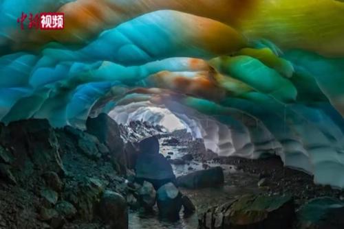 美國一國家公園發現神秘彩虹冰洞