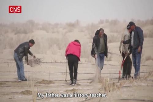 Uygur woman spends 16 years greening Xinjiang desert