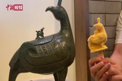山西博物院推出鸟尊造型雪糕