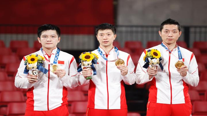 中国队卫冕奥运乒乓男团冠军