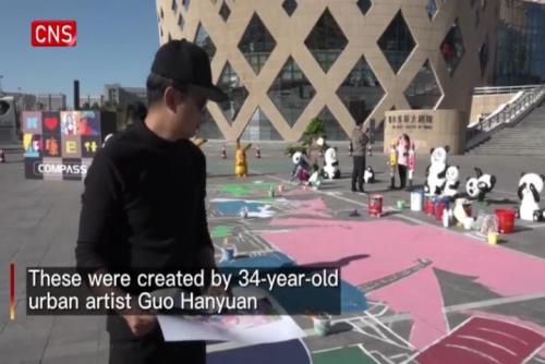 'Urban artist' paints public parking spaces with graffiti