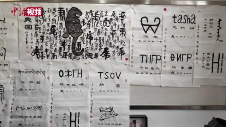长沙书画家17种“虎”字书法创百虎图贺新春