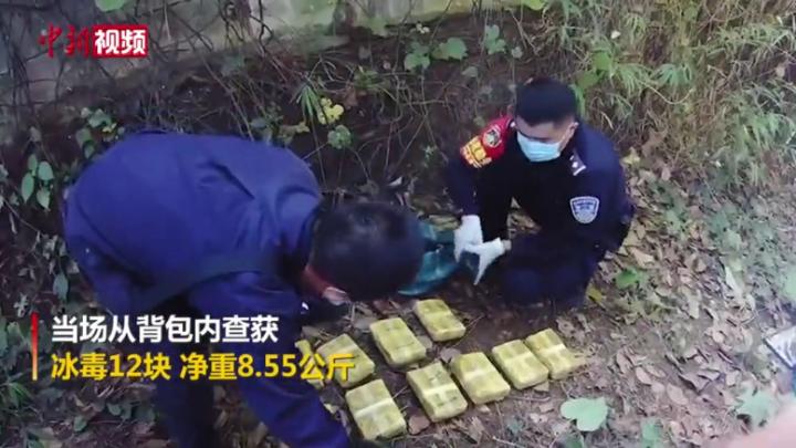 云南临沧：警犬边境巡逻嗅出毒品8公斤
