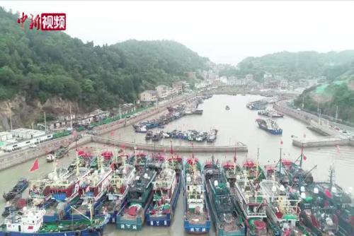 台风“轩岚诺”逼近 温州洞头400多艘渔船回港