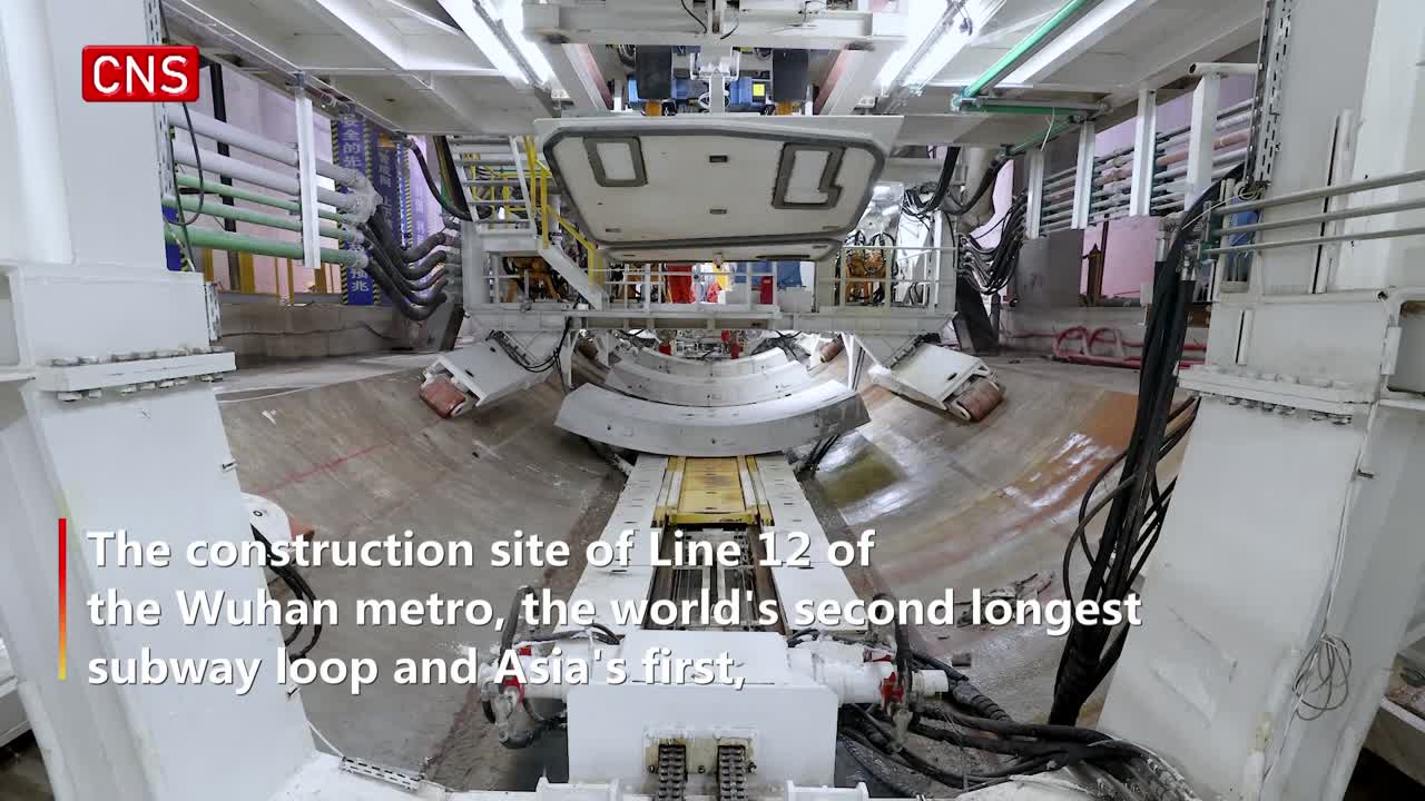 Asia's longest subway loop line under construction