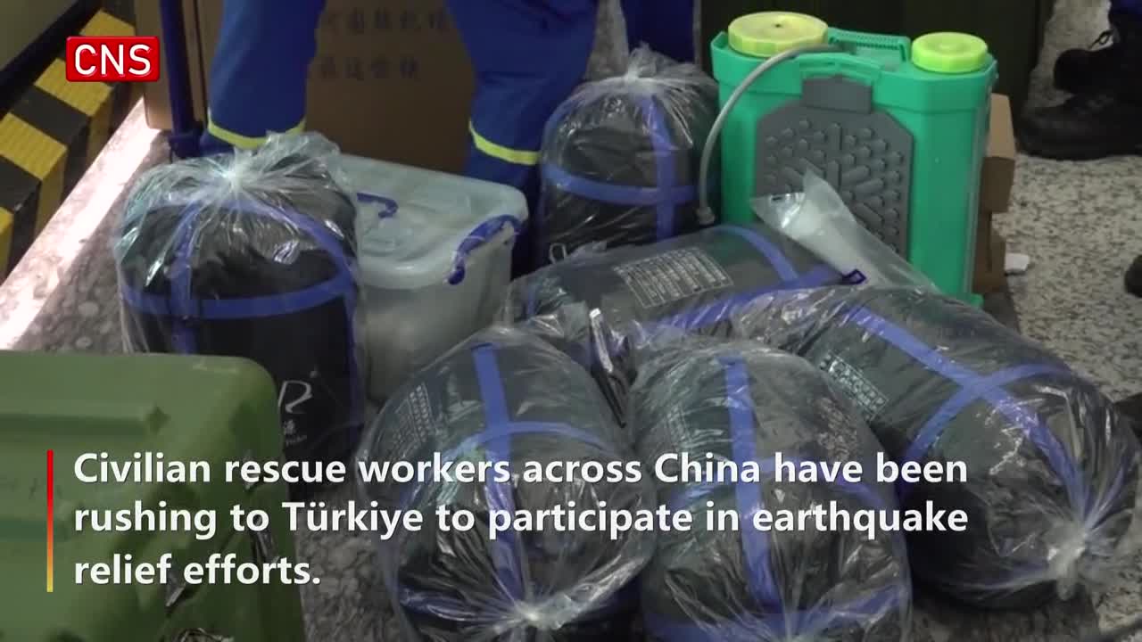 More Chinese civilian rescue workers set off for quake-hit Türkiye