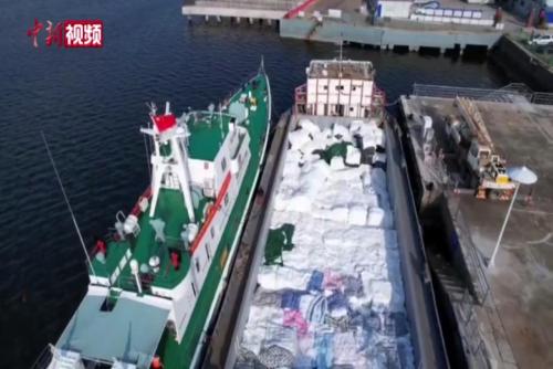廣東海警查獲數百噸走私凍品