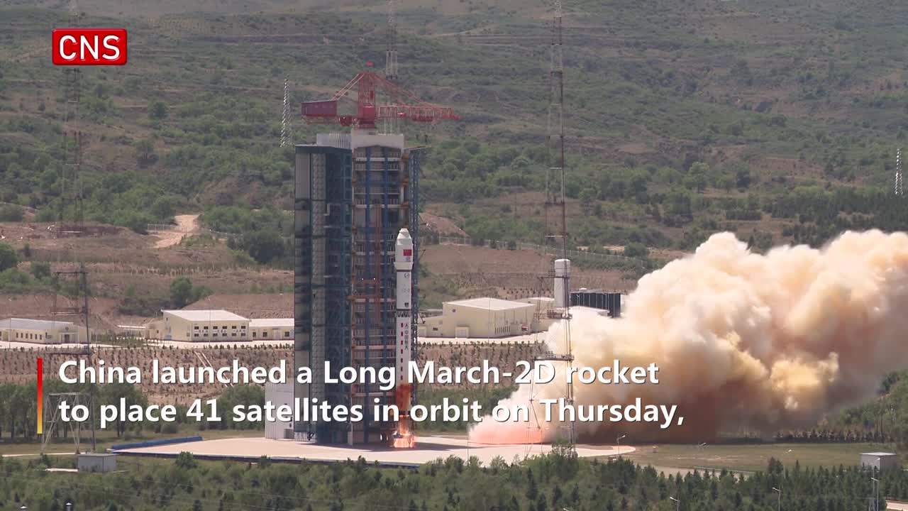 China launches record-setting 41 satellites on single rocket
