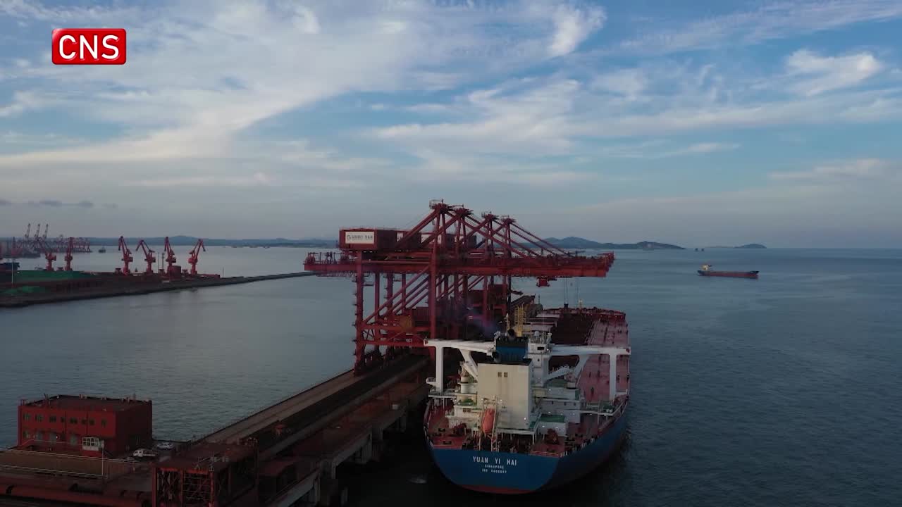 Qingdao Port sets new unloading record