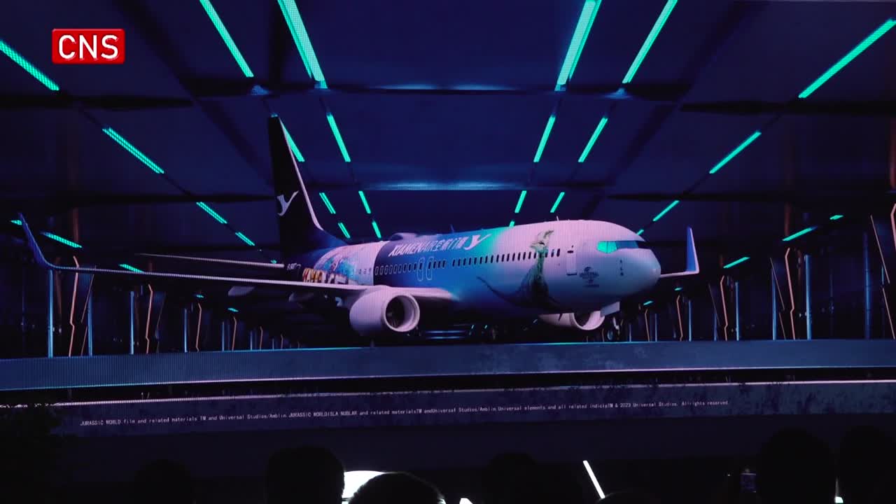 Xiamen Airlines' Jurassic World-themed painted aircraft unveiled