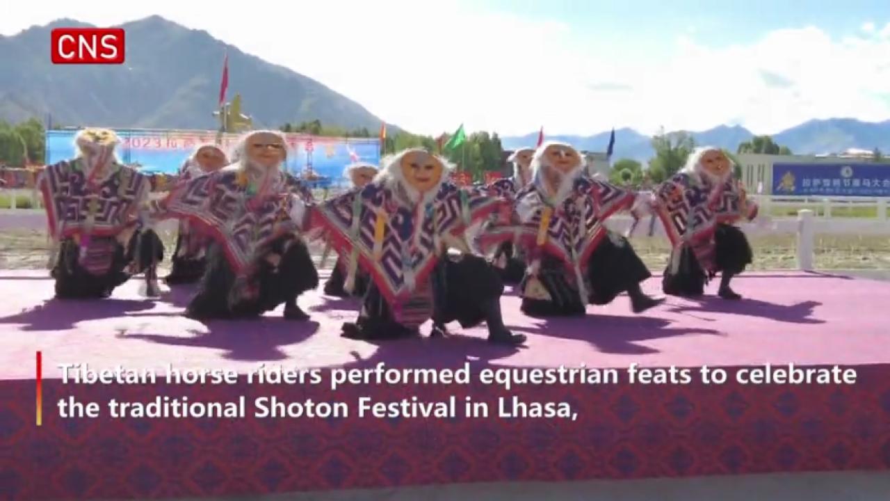 Equestrian feats staged in Lhasa to celebrate Shoton Festival 