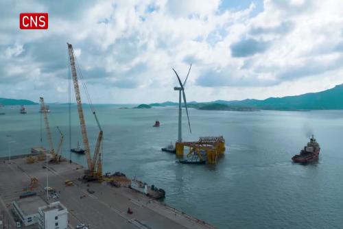 Offshore wind facility doubles as fish farm in China