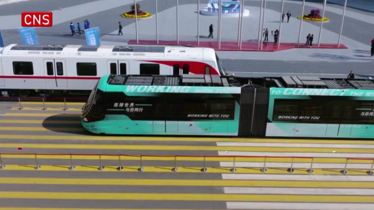 Newly-developed rail transit product on debut at expo in China