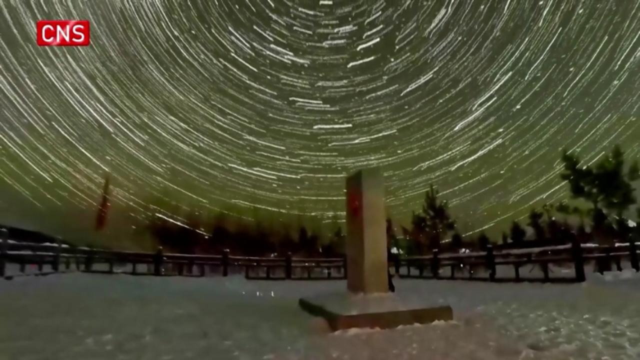 Magnificent starry night in Inner Mongolia