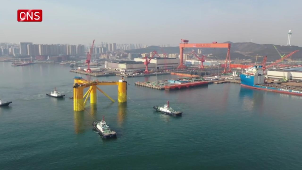 China's Deep Sea No.1 gas field starts phase II platform jacket shipment