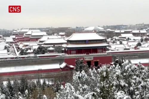 Snow scenery along Beijing Central Axis and Great Wall