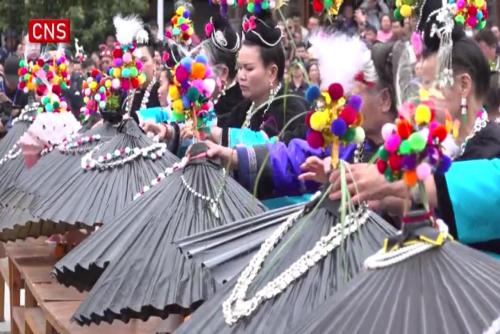 Dong people commemorate ancestor on Sama Festival in China's Guizhou