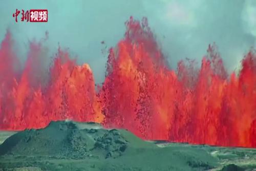冰岛火山喷发威力巨大