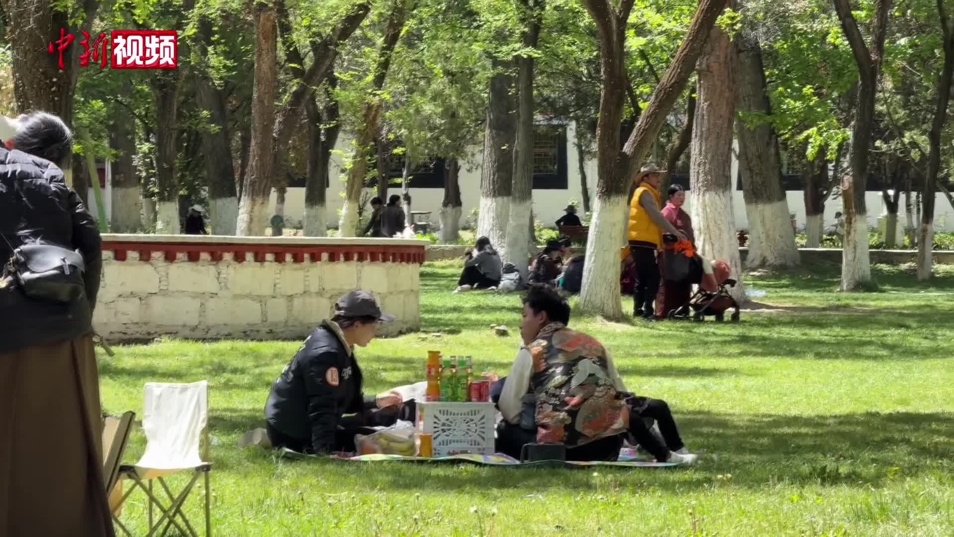 拉萨市民乐享“过林卡”时光