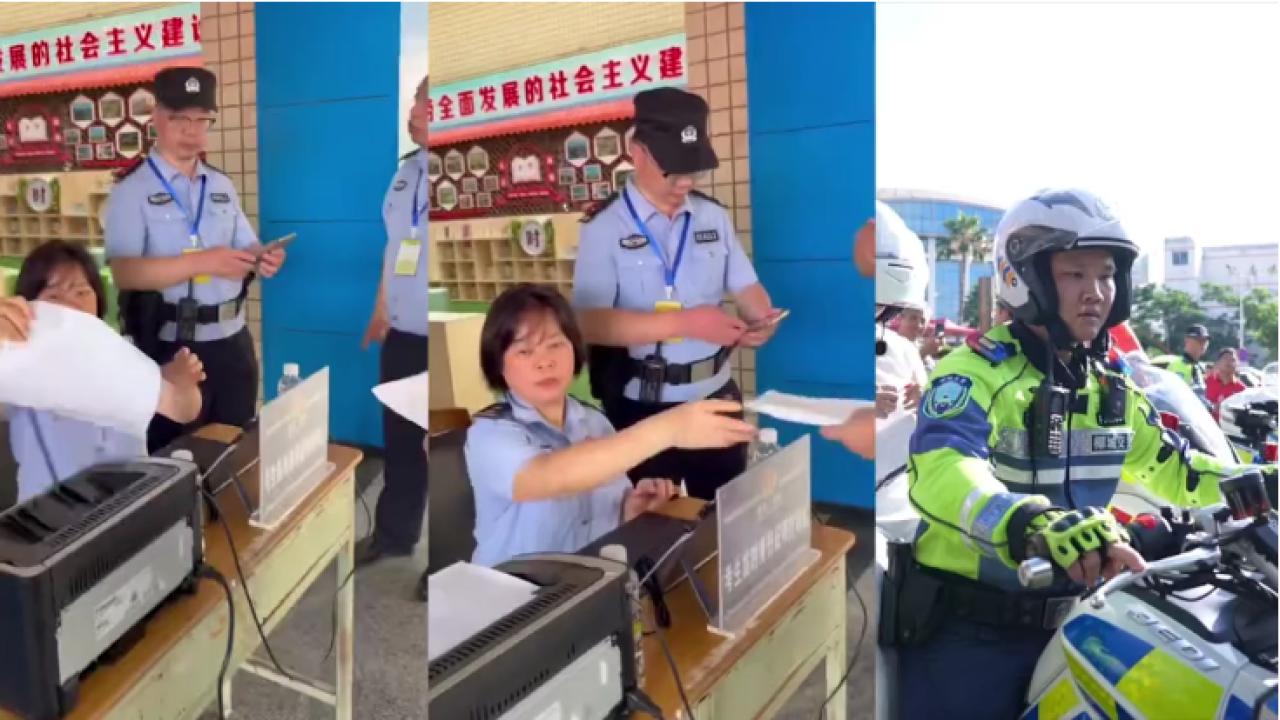 多地警方助力考生赶考