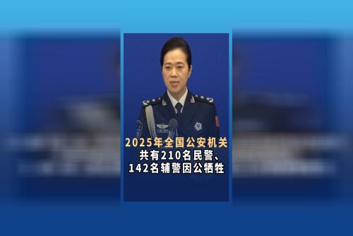 痛心！致敬！2025年210名民警、142名辅警因公牺牲