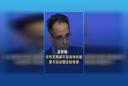 孟斐璇：任何文明都不應(yīng)自恃優(yōu)越，更不應(yīng)試圖支配他者