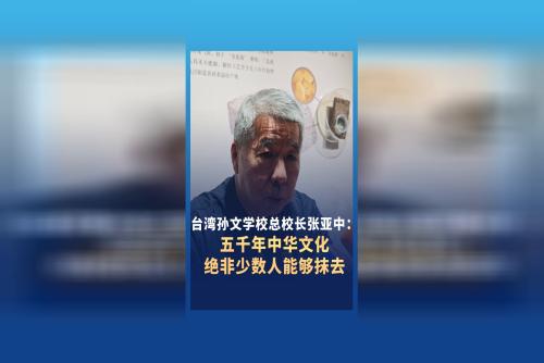 台湾孙文学校总校长张亚中：五千年中华文化绝非少数人能够抹去